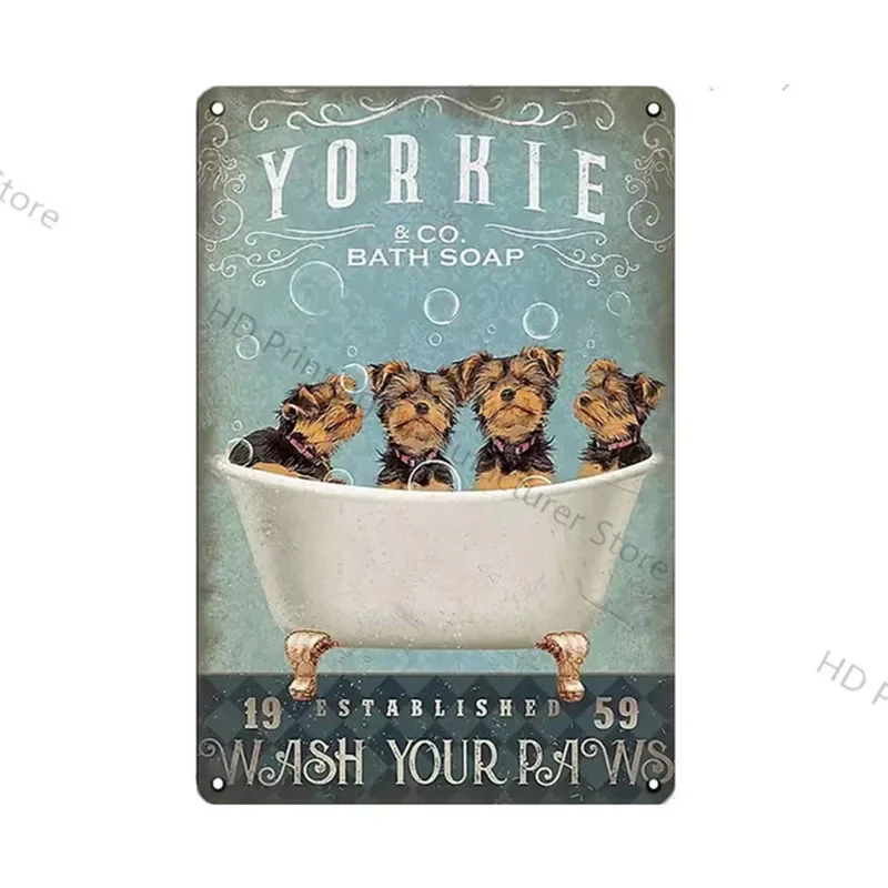 Golden Retriever Funny Dog Tin Signs Vintage Metal Pet Sign Tin Poster Retro Farm Home Kennel DogHouse Decoration Wall Decor