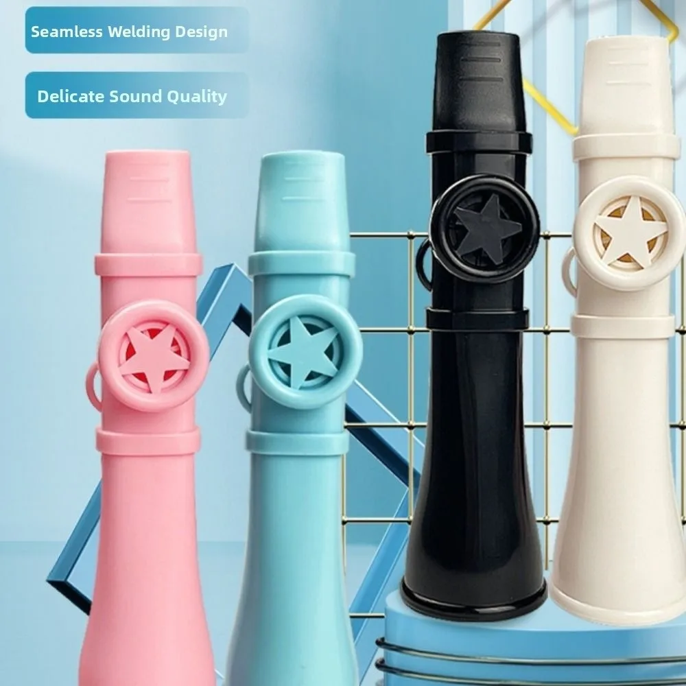 Flute-shaped Kazoo Instrument Wear-resistant Learn Easily Colored Flute Detachable Portable ABS Kazoo Instrument Music Lover