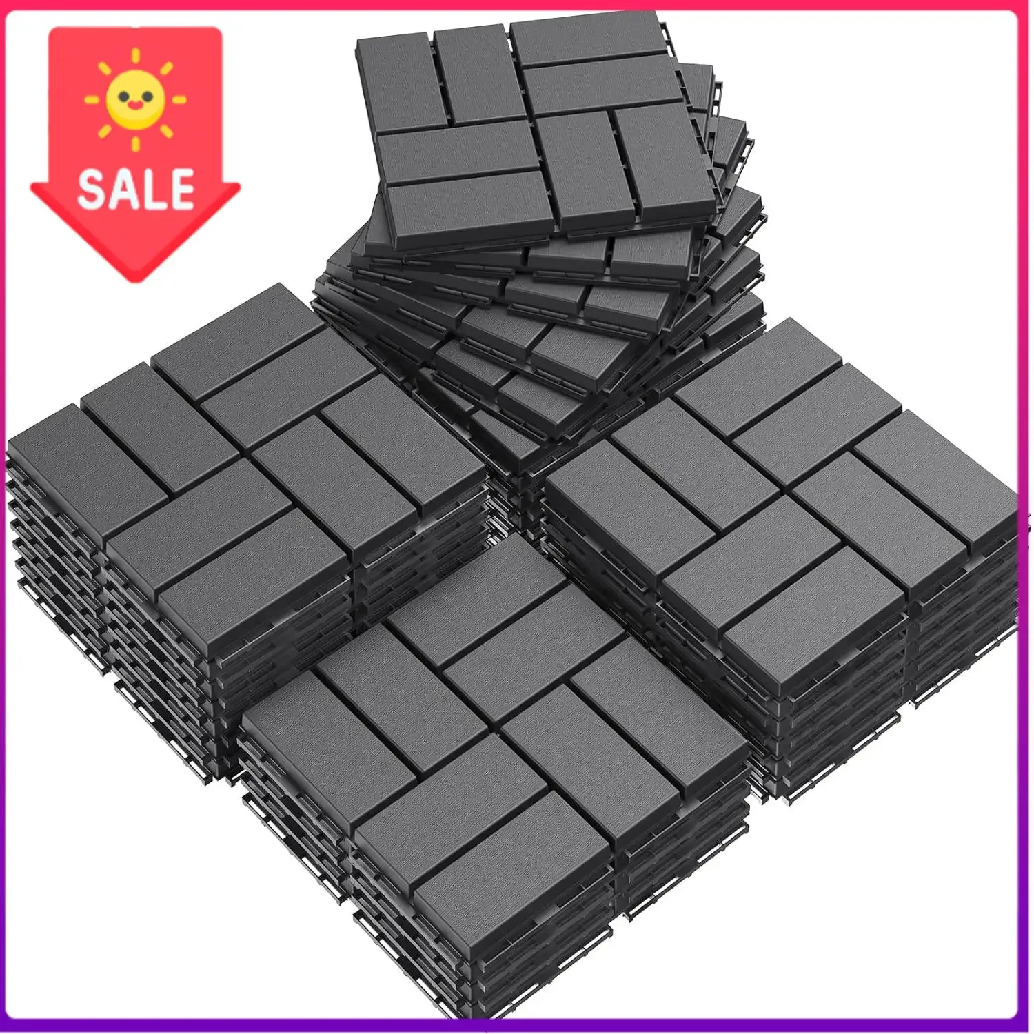 US Shipping Brand new  Plastic Interlocking Deck Tiles, 27 Pack 12