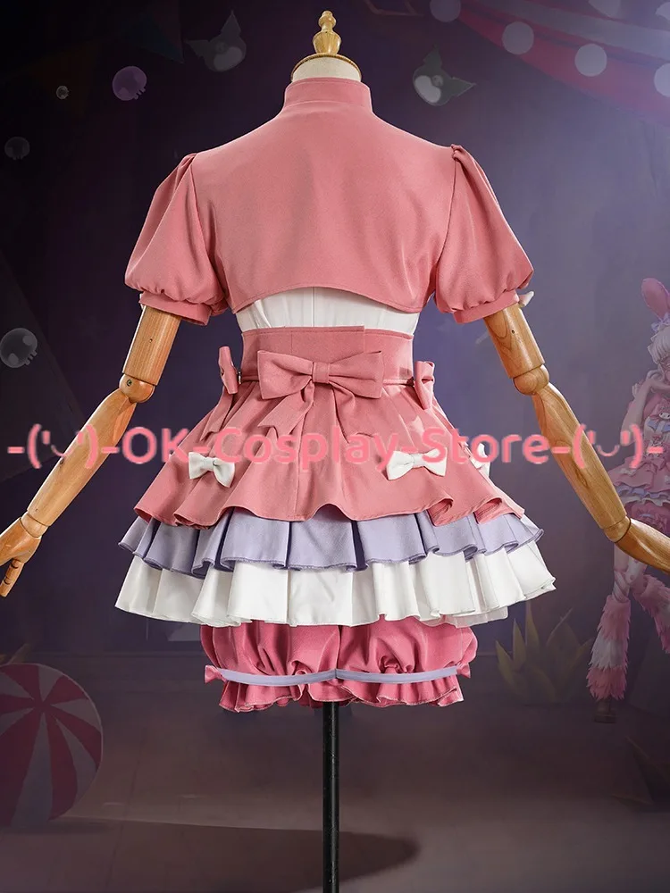 Game Identity V Cheerleader Cosplay Costume Women Pink Dress Fancy Party Suit Halloween Carnival Uniforms Anime Clothing