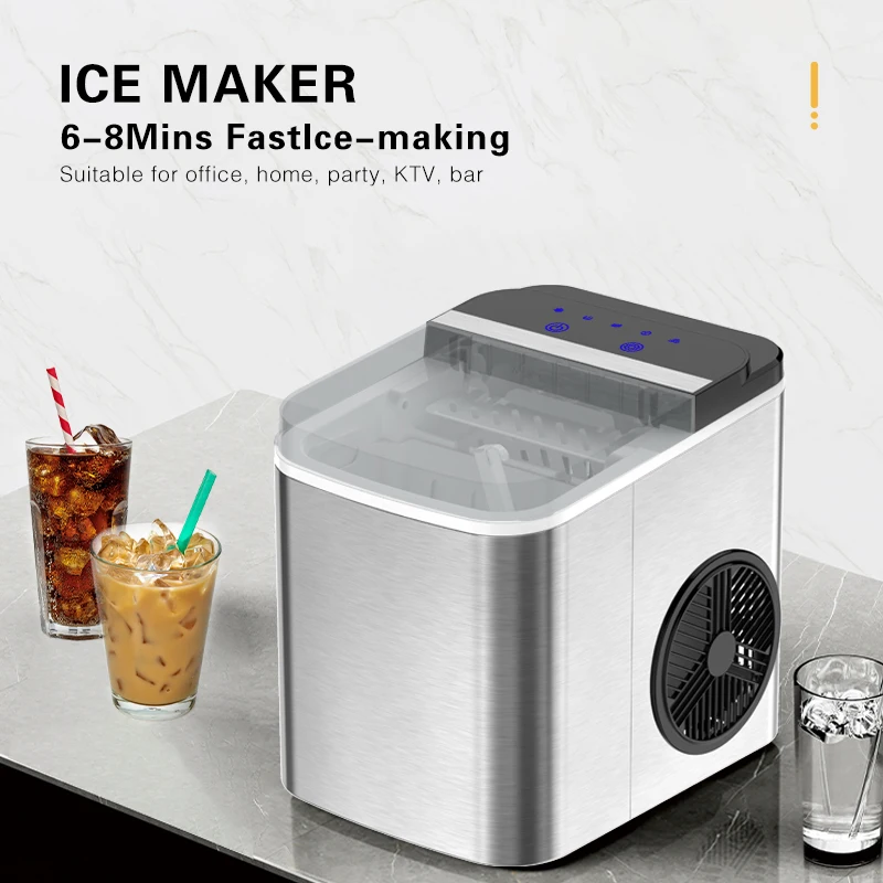 New Commerical Household Automatic Countertop Portable Small Mini Ice Cube Maker Machine for Home Automatic Cleaning