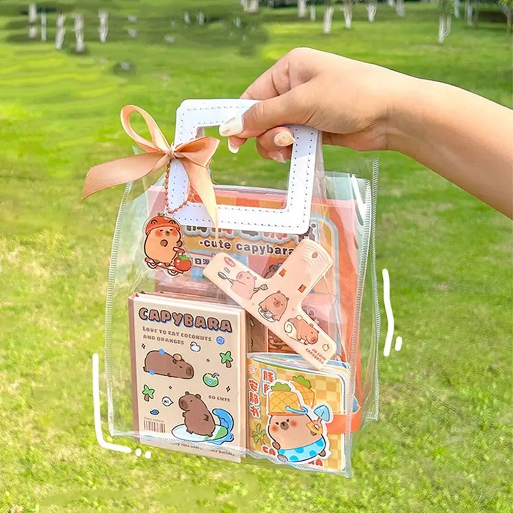 

70/73/105pcs Cartoon Capybara Stationery Set Kawaii Capybara-themed Capybara Sticky Notes Soft Grip Pens