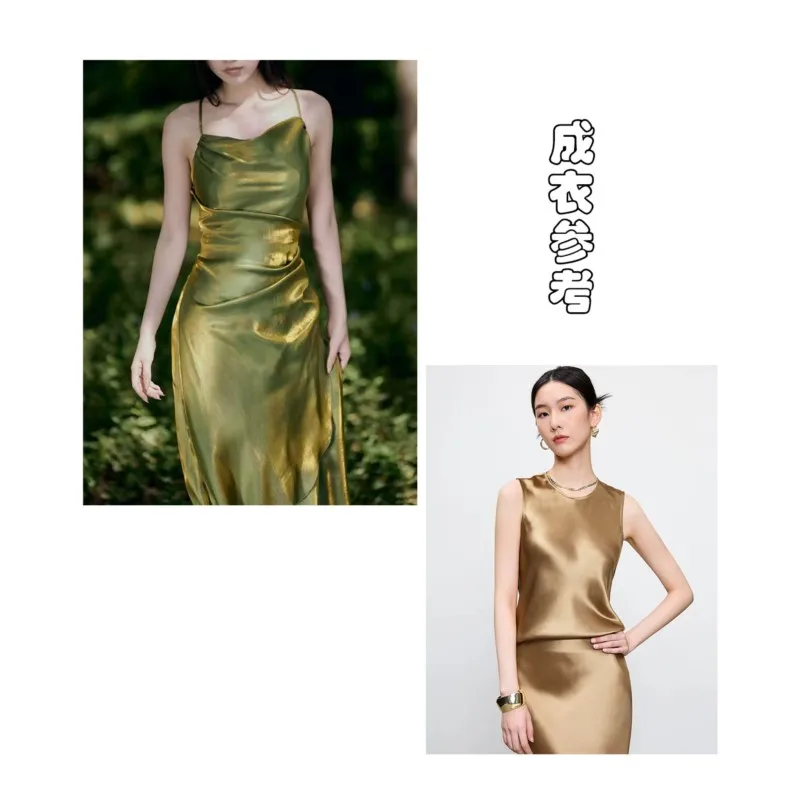 Multi-color solid color woven skin-friendly lustrous glass silk linen satin fabric with Chinese style background