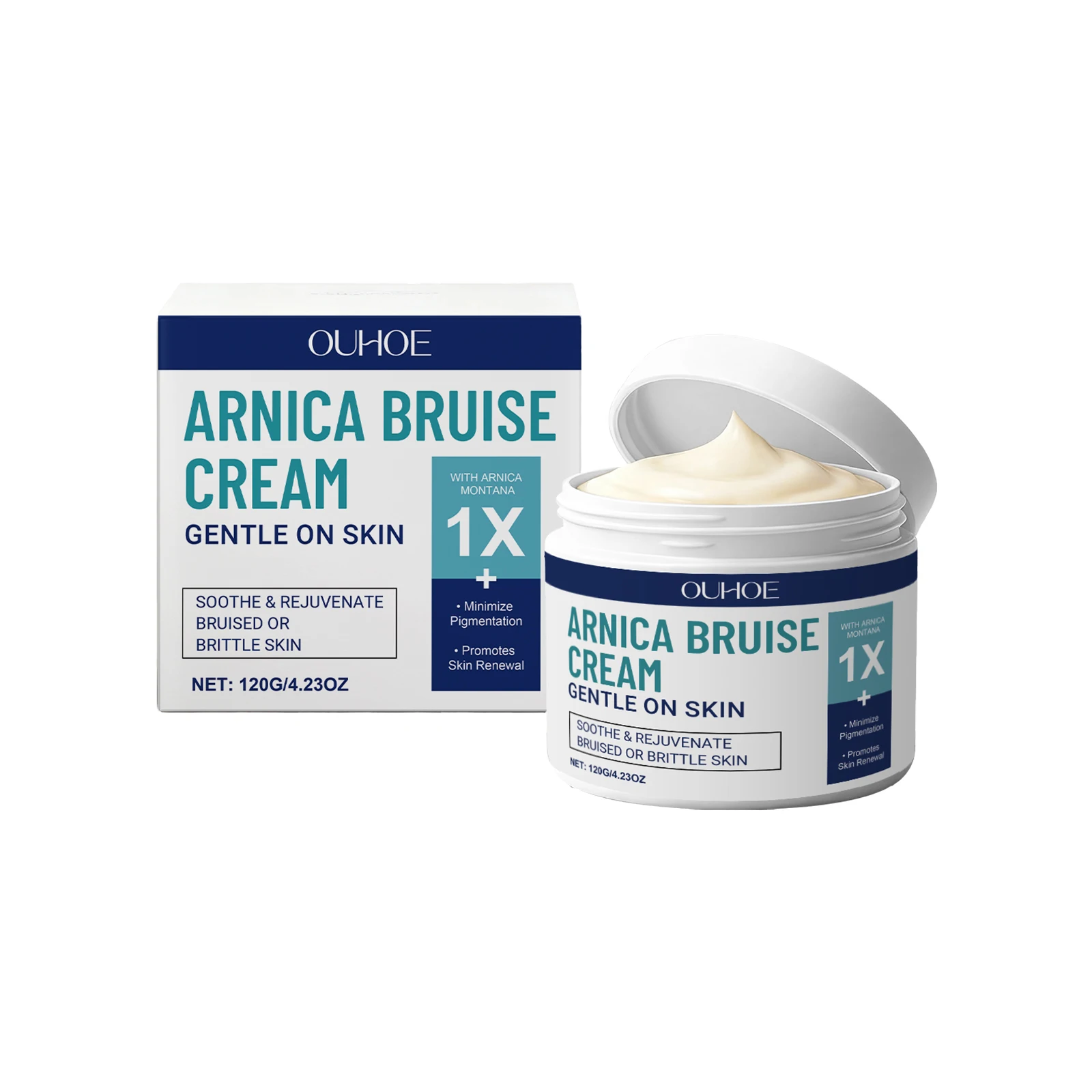 OUHOE Arnica Bruise Cream Repairs Bruises Improves Hyperpigmentation Gentle Formula Applies Easily Absorbs Quickly
