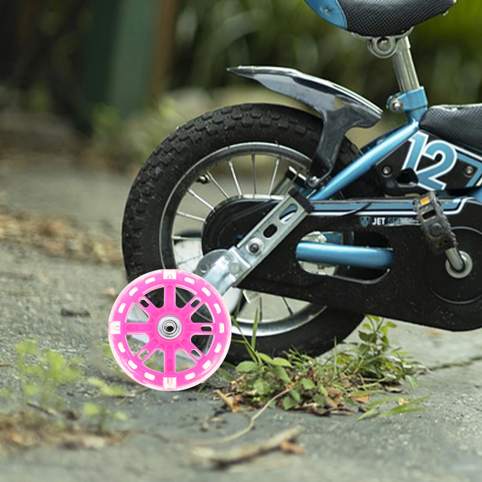 

1 Set Of Training Wheels For Bike Wear-Resistant Replaceable Bike Wheels Slip-Proof Noise-Free Installation Cycle