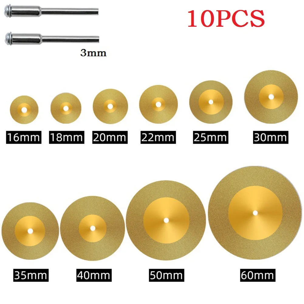 10 buah Brazing cakram pemotong untuk alat putar pisau gergaji bundar berlapis timah pisau gergaji kaca kayu alat listrik 16-60mm