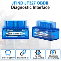 Herramientas de diagnóstico de coche ELM327, Bluetooth 5,1 BLE V1.5 OBD2, Chip ELM 327 PIC18F25K80 para escáner IOS y Android, código de error claro