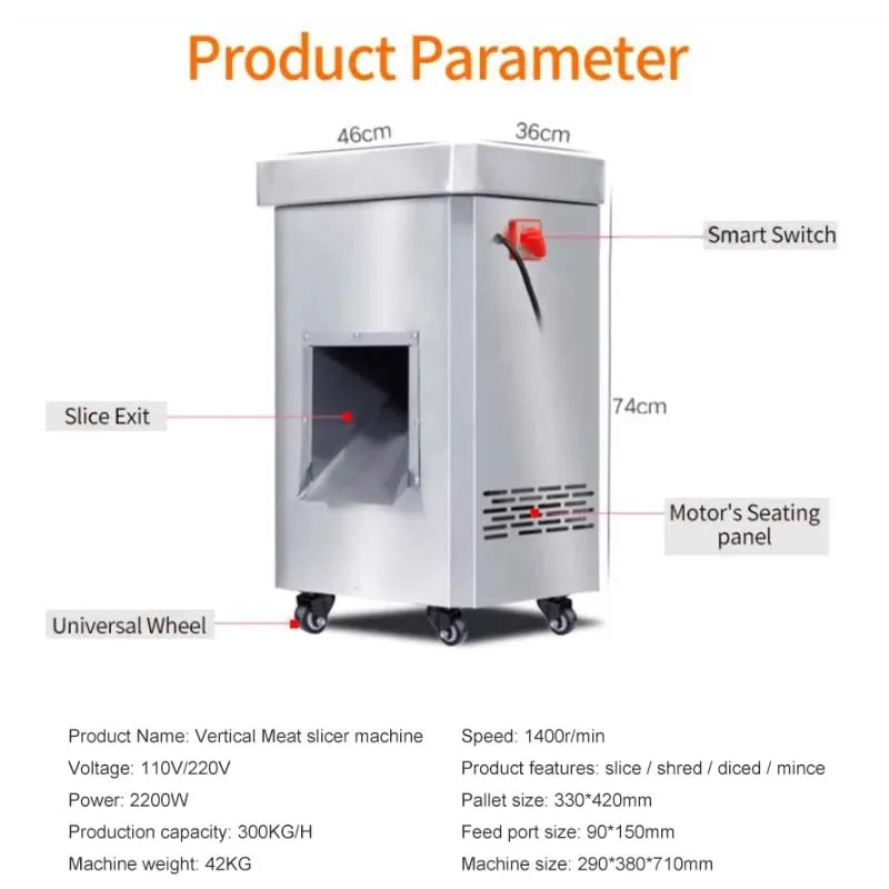Fully Automatic Commercial Fresh Beef Slicer Pork And Mutton Slicer Chicken Breast Slicer