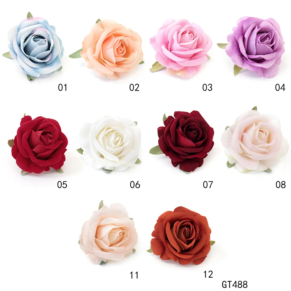 5/10 Stück lebensechte Seidenrosen, künstliche Blumen für Hochzeitsbrautsträuße, Garten, Zuhause, Party, Weihnachtskränze, DIY-Süßigkeitenbox-Deko – Detail 1