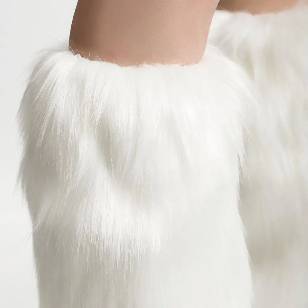 الخريف والشتاء الجوارب الدافئة فو الفراء تدفئة الساق التمهيد يغطي للنساء الفتيات موضة الجوارب الحرارية اكسسوارات الطقس البارد