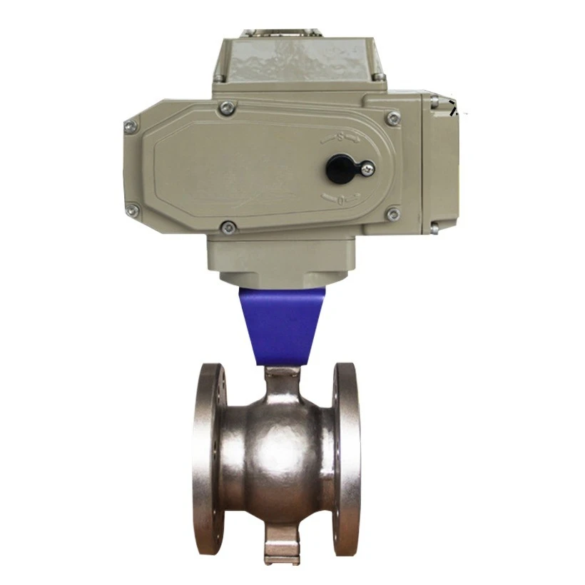 Electric V-ball valve, flanged hard seal flow regulating ball valve