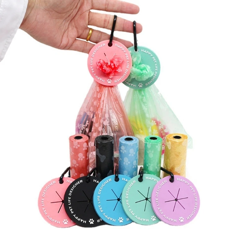 Dụng cụ phân phối túi đựng phân cho chó có dây xích đi dạo ngoài trời Dropship