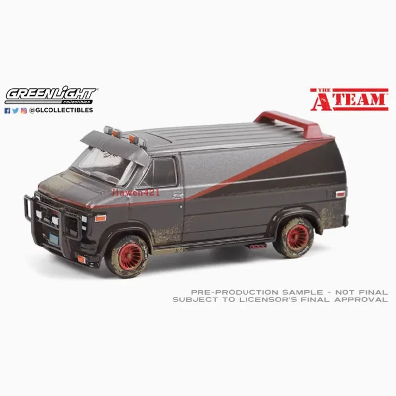 Литой под давлением Greenlight, масштаб 1:64, 1983 GMC Vandura Muddy Edition, модель автомобиля из сплава, классический сувенир для взрослых, подарок, статический дисплей