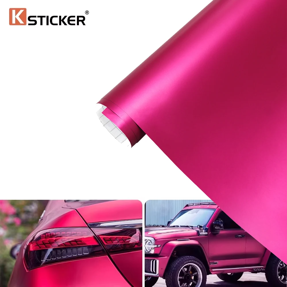 

Автомобильная пленка Цветная ультраматовая розово-красная виниловая упаковка Автомобильный капот Ледяная пленка Матовая атласная наклейка Автомобильный водонепроницаемый лист Наклейка на кузов