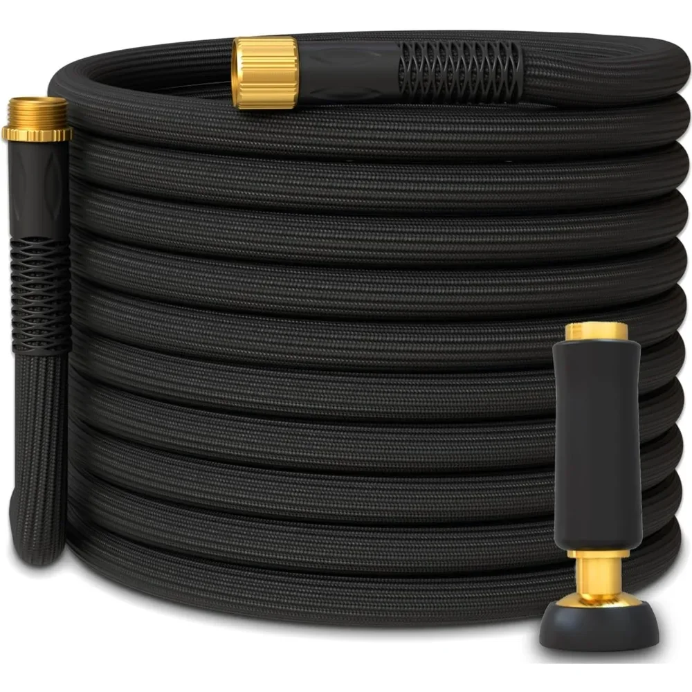 

Garden Hose | Flexible, Lightweight, Kink-Free & Durable Hybrid Water Hose with Heavy Duty Brass Connectors & High-Pressure