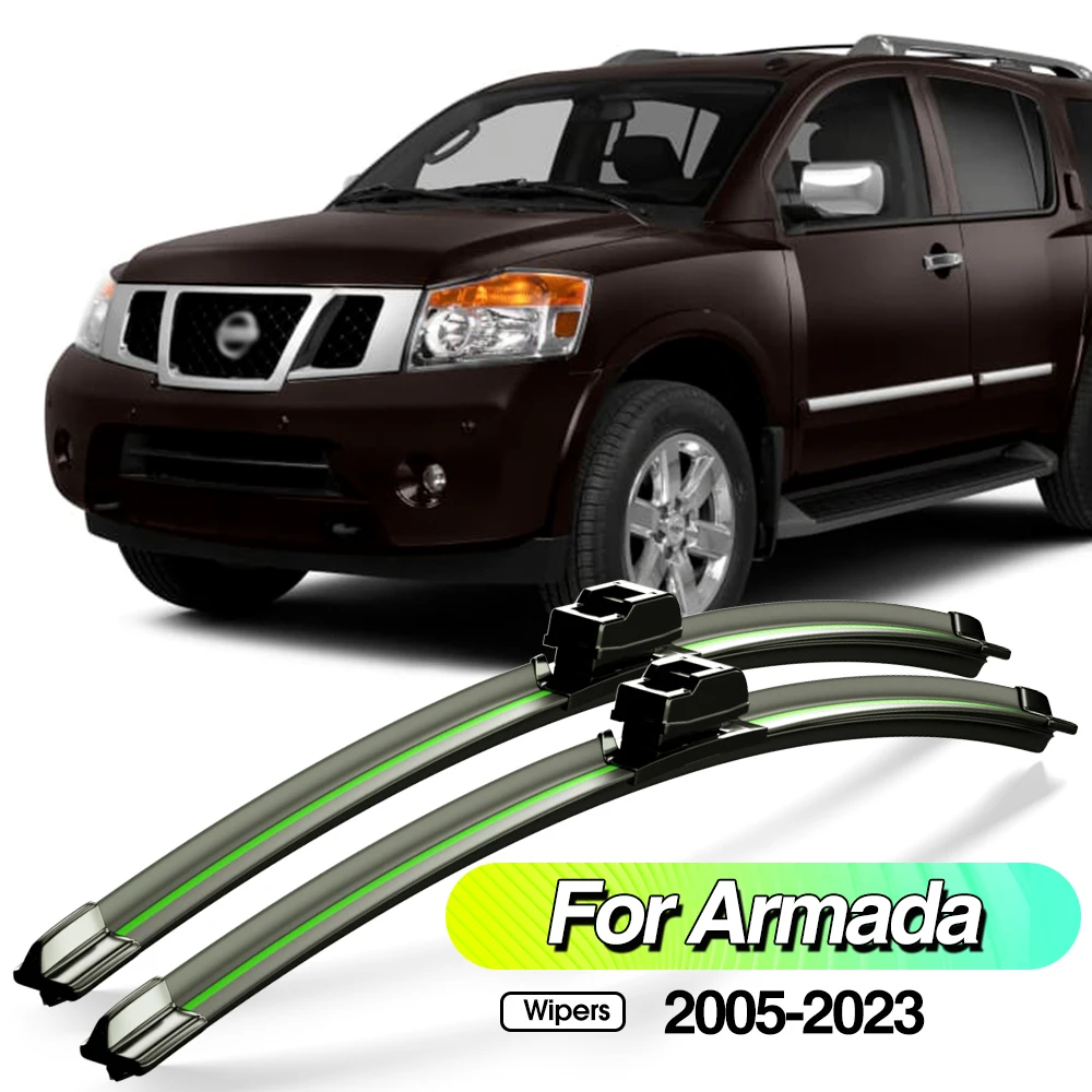 

For Nissan Armada 2005-2023 2pcs Front Windshield Wiper Blades Windscreen Window Accessories 2006 2010 2013 2015 2016 2019 2020