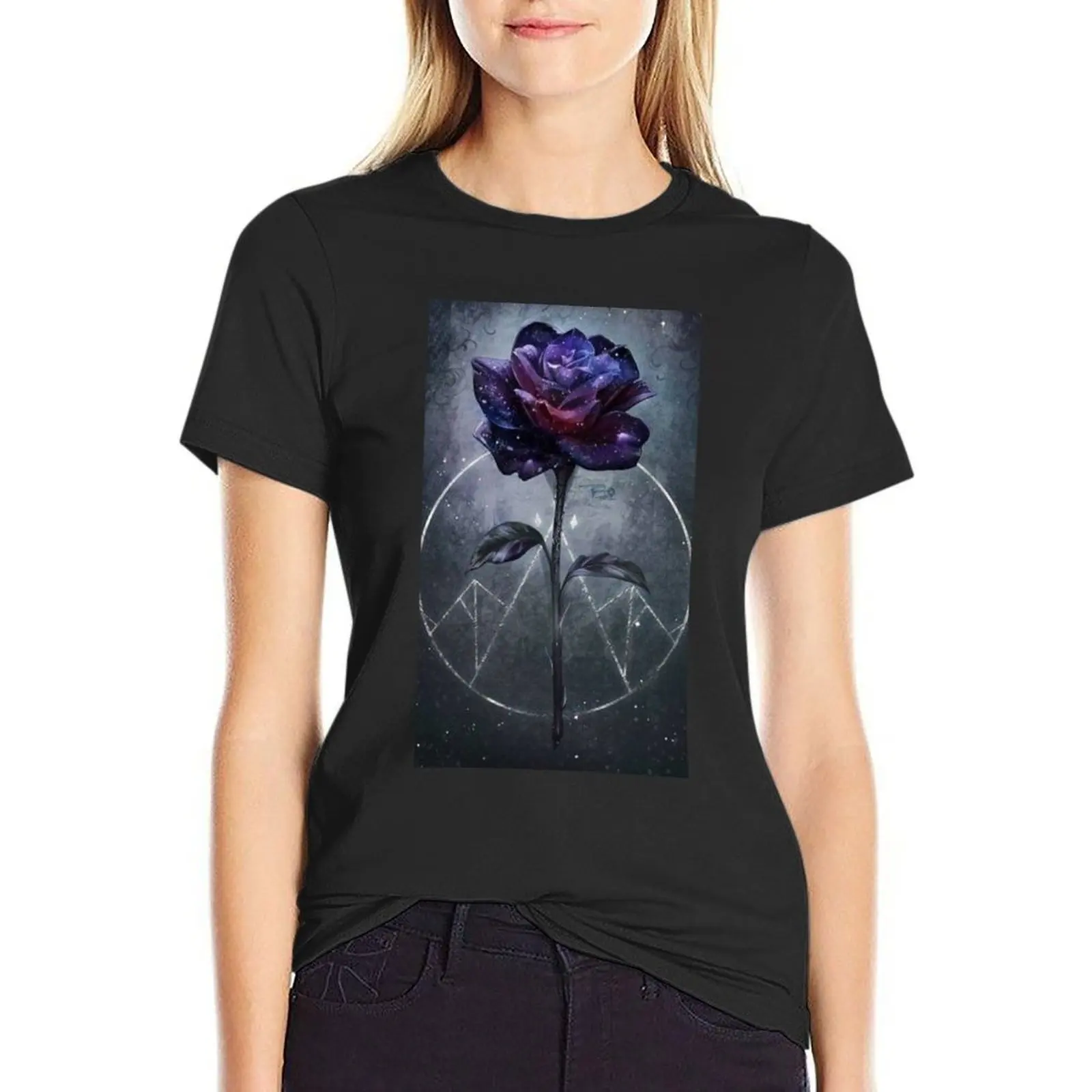 

Aesthetic Rose Acotar T-Shirt female Female clothing summer clothes workout t shirts for Women