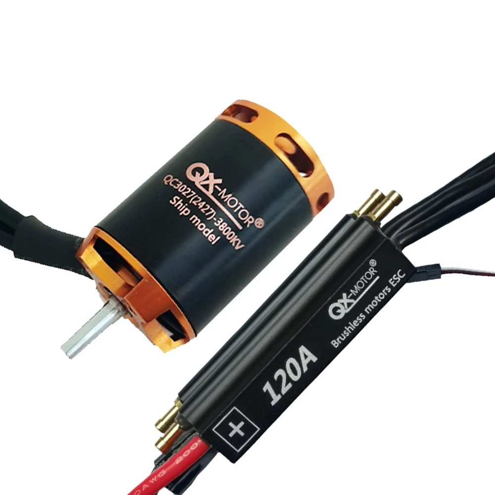 QX-MOTOR 3S 4S Brushless Motor QF3027 2800KV 3600KV 3800KV use 90A 120A ESC For Toy Ship Boat Plane Model Repair Tool