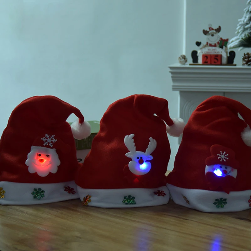 Chapeaux de Noël pour enfants et adultes, Père Noël, Bonhomme de neige, Elk Cap, Maternelle, ixà la maison, Décoration de fête, Cadeau de Noël, Nouvel An, 2025