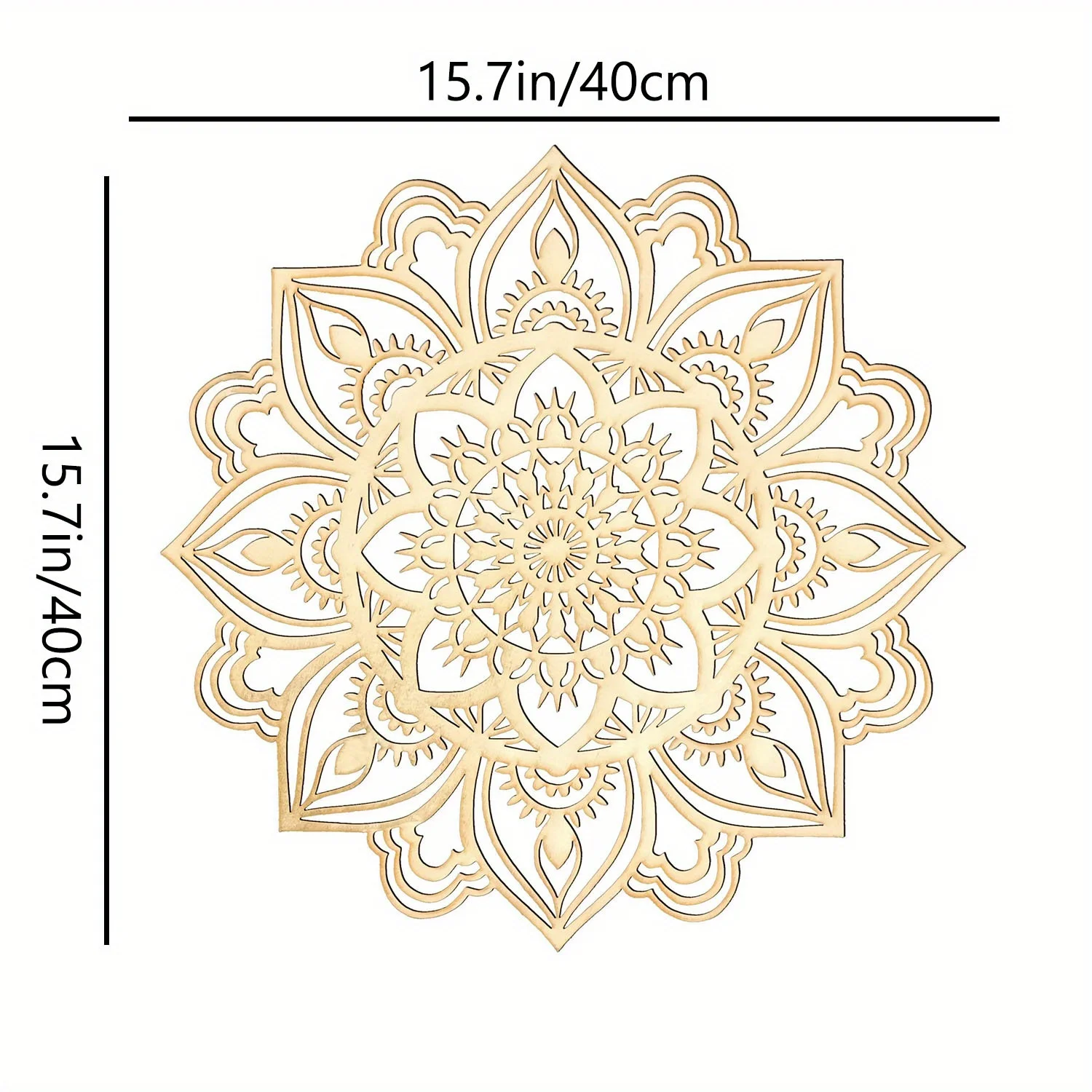 1pc Stunning Moroccan & Indian Themed Metal Wall Art | Mandala Ethnic Bohemian Chic Decor for Living Room
