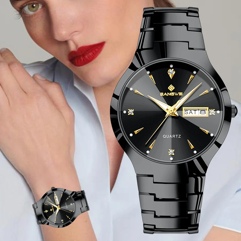 

BANGWEI Watch for Women Fashion Quartz Waterproof Luminous Calendar Casual Women's Wristwatch reloj de mujer ladies gifts+BOX