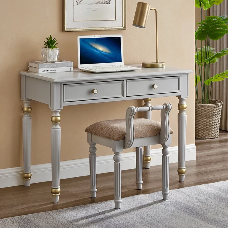 Light luxury solid wood desk computer desk household small writing desk