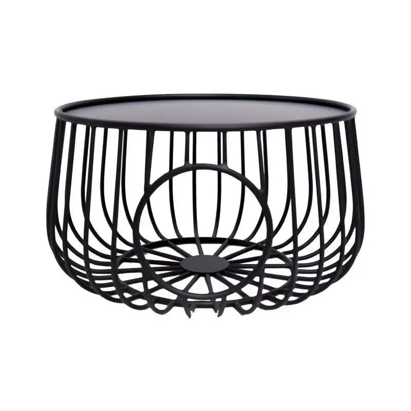 طاولة القهوة الصناعية الاسكندنافية طاولات معدنية مستديرة للمساحات الصغيرة طاولة جانبية حديثة إطار حديد أثاث غرفة المعيشة البسيط