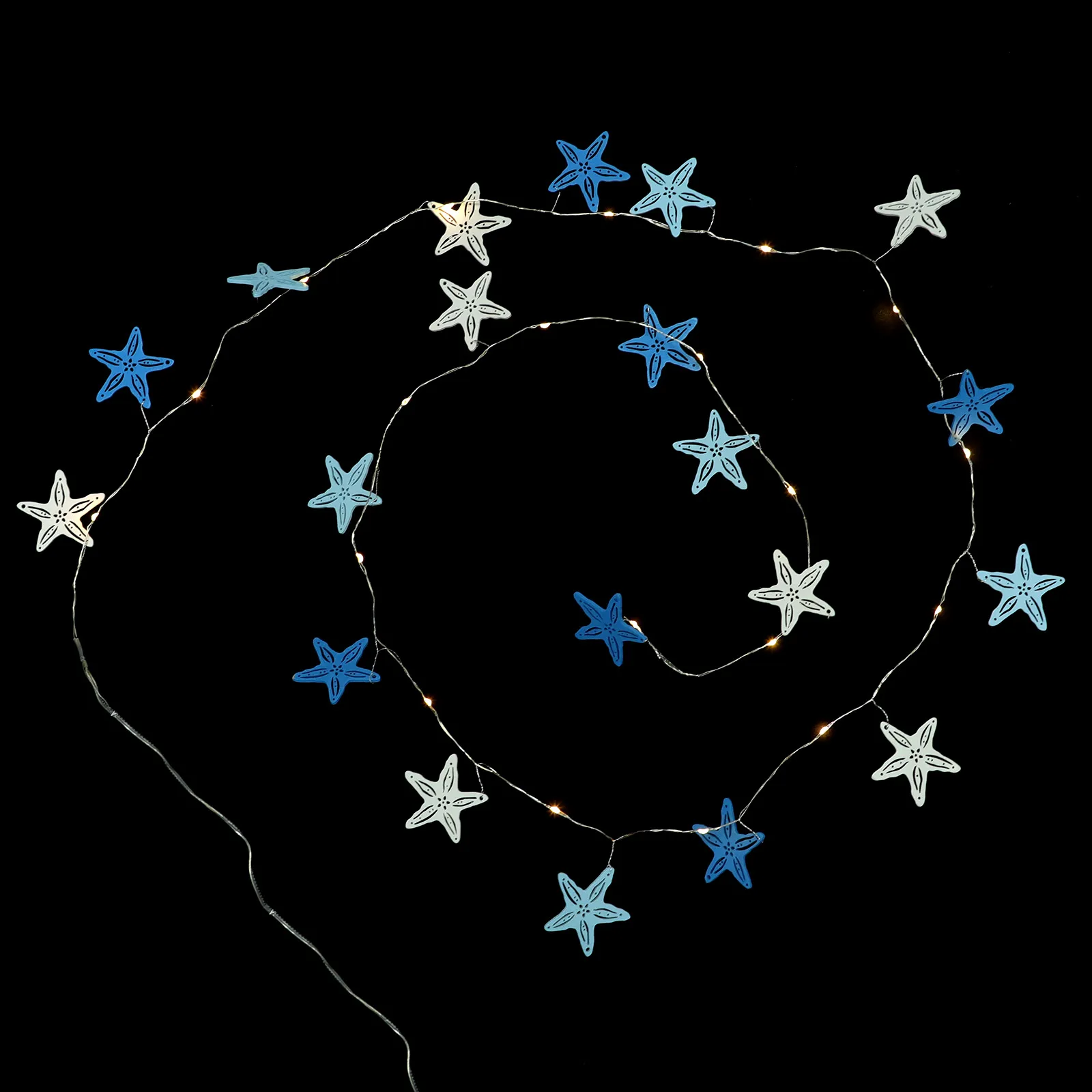 

Sea Star String Light Wood Led Fairy Lights For Party Decor Ocean Theme Indoor Outdoor Garden Birthday Decoration