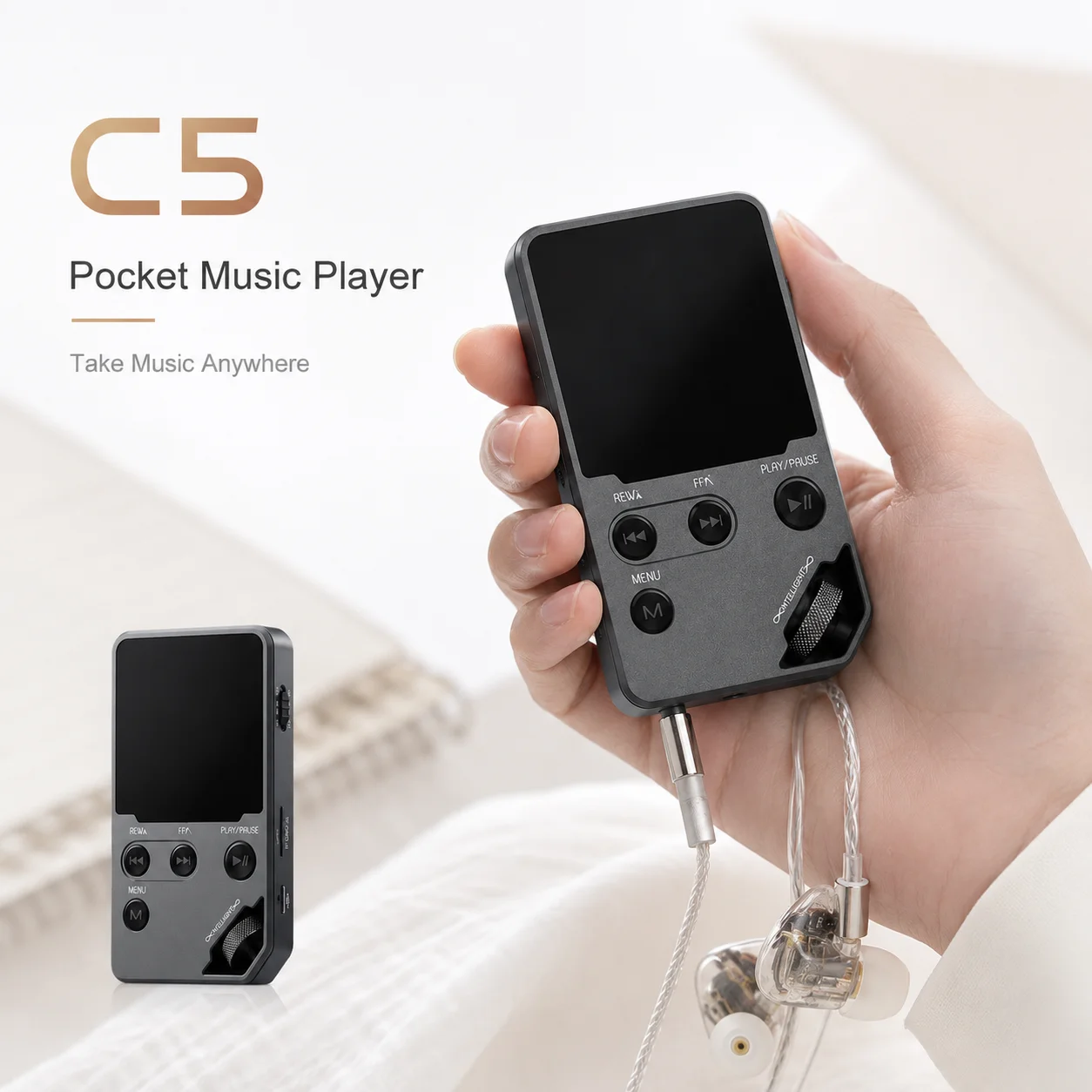 C5 HiFi Digital Audio Player Lossless MP3 MP4 Bluetooth 5 0 DAC Decoder 1536K Zinc Alloy Portable Music Player 50 Hours