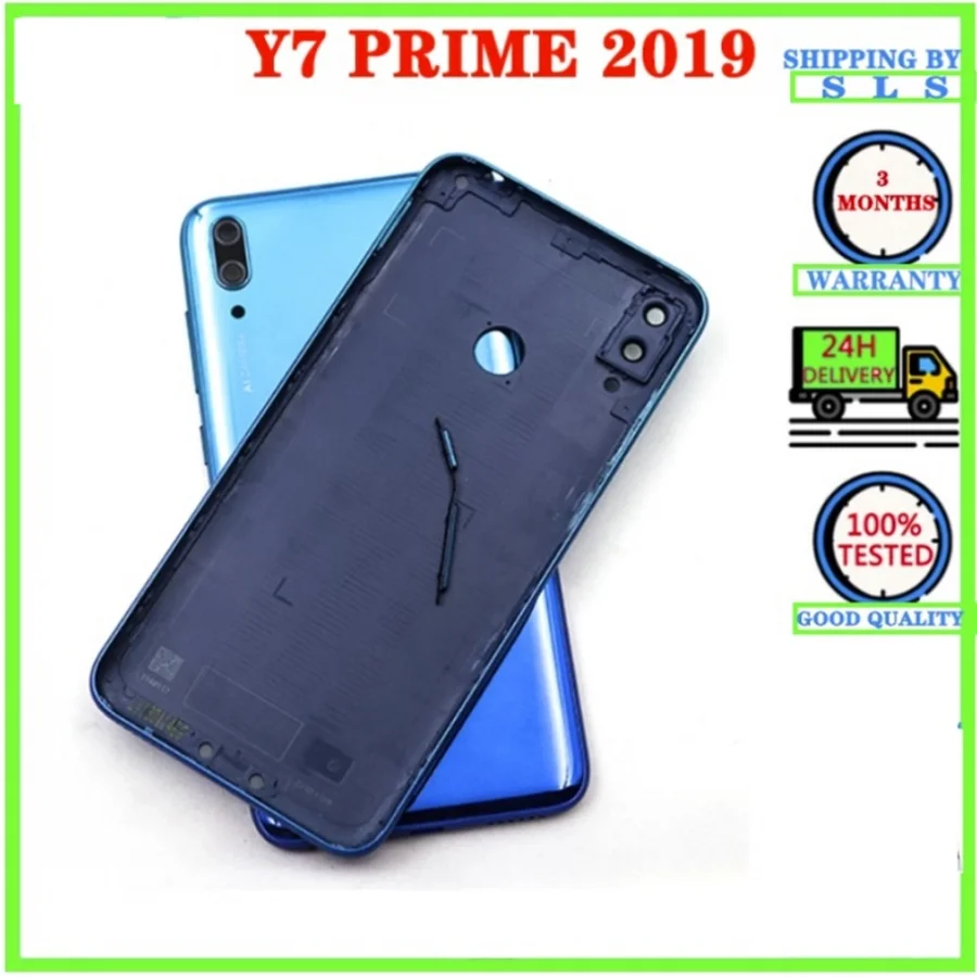 Back Cover Housing For Huawei Y7 prime Pro 2019 LCD Front frame+Battery Cover Back Door Case Housing With Camera Lens