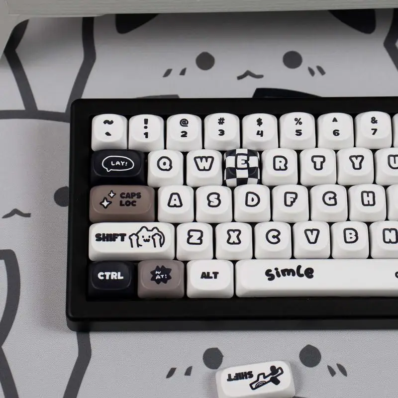 Cat Dog Theme Keycaps 131 Key Moa Cherry Profile Pbt Hot Sublimation Mechanical Keyboard Anime Cartoon Keycaps