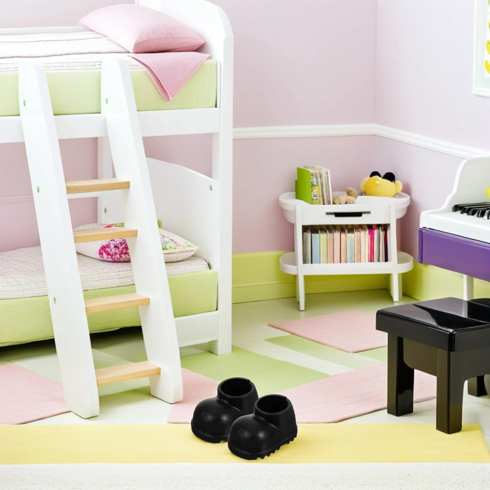 

10pcs Miniature Rain Boots For 17Cm Plastic Shoes Accessories Dress Mini Boot Dollhouse Miniatures Simulation Shoes