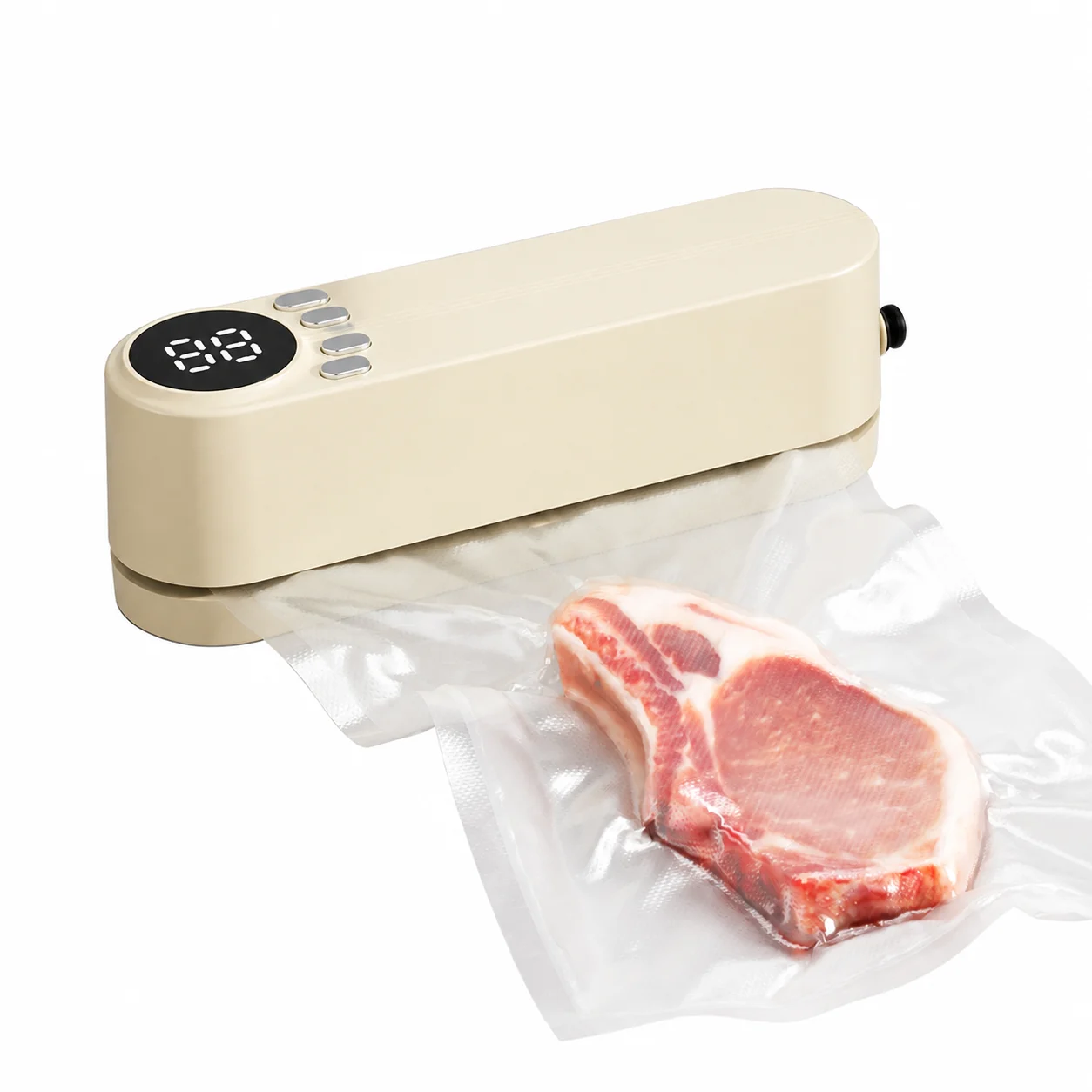 HTMCK Mini Wireless Vacuum Sealing Machine Portable Fully Automatic Food Packaging Plastic Sealing Machine for Household Use