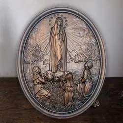 Lady Of Guadalupe Virgin Mary Decor Retro Our Lady Of Fatima 30x40cm Wall Art Decor Wood Finished Frame Religious Gifts