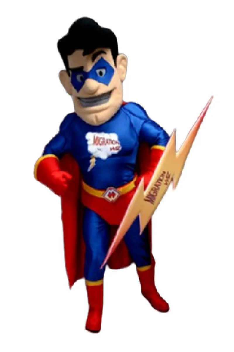Costume de mascotte de héros wiz, costume fantaisie personnalisé, kit de cosplay anime, thème mascotte, robe fantaisie, costume de carnaval b0323