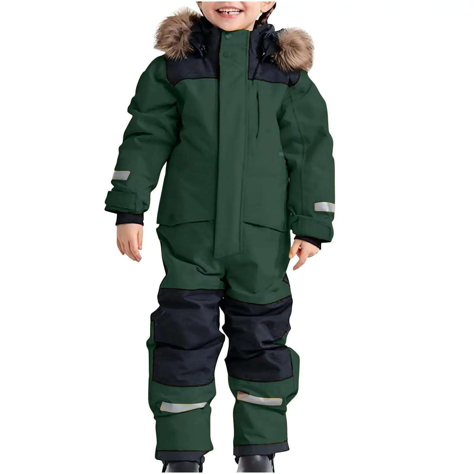 Neuer Winter-Outdoor-Kinder-Skianzug, Kälte- und winddicht, verdickter warmer leuchtender Skianzug für Männer und Frauen. – Detail 14