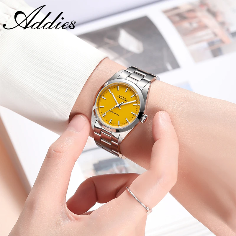

Addies 2035 Quartz Watch for Women 316L Stainless Steel Sapphire Glass 50m Waterproof BGW9 Super Lumious Diver Wristwatch Ladies