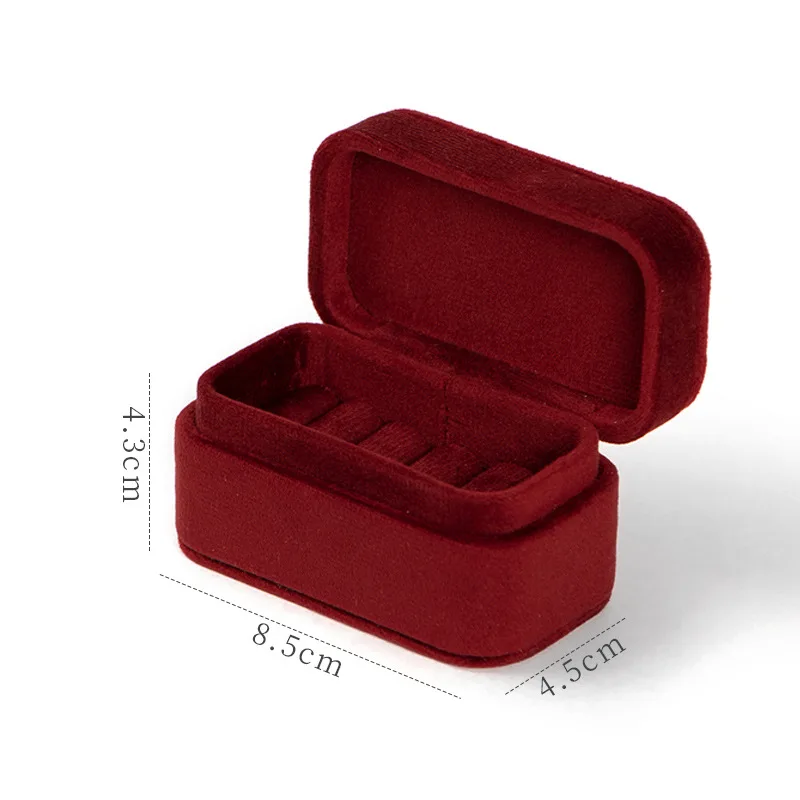 Velvet Portable Jewelry Box Travel Mini Ring Box High-end Exquisite for Ring Earrings Storage Display Jewelry Organizer Box
