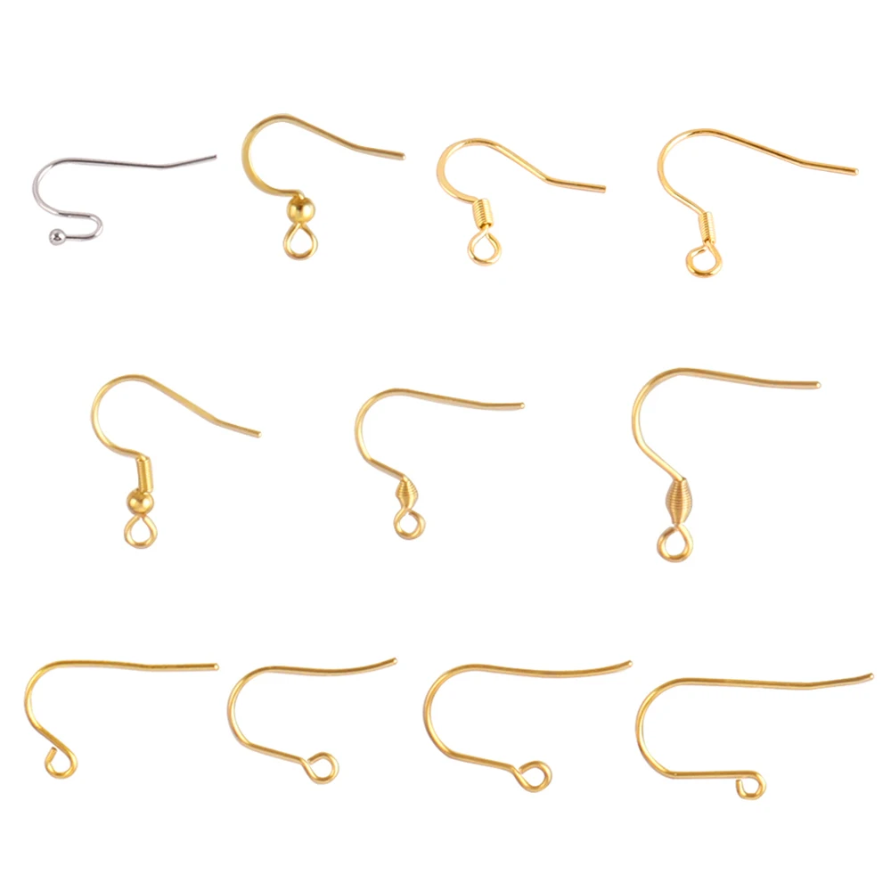 50pcs/lot Stainless Steel DIY Earring Findings Clasps Hooks Jewelry Making Accessories For Jewelry Earwire DIY Earring Findings