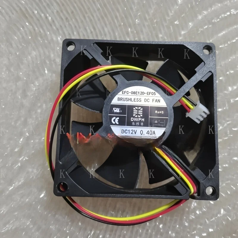 

C FOR 1pcs DWPH EFC-08E12D-EF05 8025 12V 0.40A 8CM 3-Wire Switch Cooling Fan # A6–27