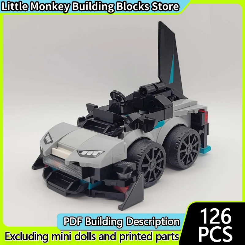 

Модель скоростного гоночного автомобиля MOC, строительные кирпичи, подключаемый гибридный суперкар, модульная технология, детские праздничные подарки, сборка игрушек, костюм