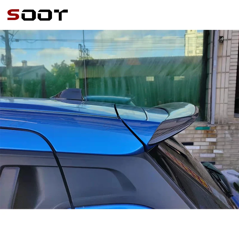 For Suzuki Swift Sports ZC33S Carbon Fiber Car Rear Trunk Spoiler Tail fins Lip Wing Lip Extension spoiler Auto Parts