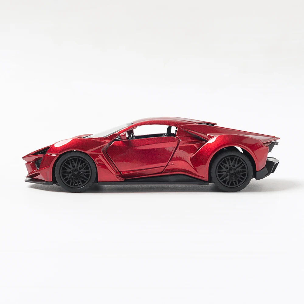 1:32 Alloy Diecast Lyken Supercar Racer Vintage Car Model Pull Back Car Miniature Vehicle Replica For Collection Gift for Kid