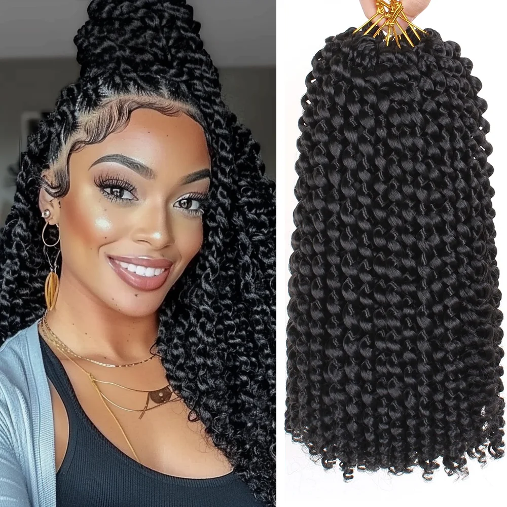 

Ombre Synthetic 8 Inch Fluffy Spring Twist Extension Crochet Braiding Distressed Butterfly Locs Jamaica Bounce Bomb Twist Hair