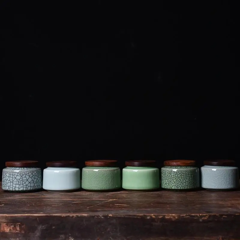

Creative Retro Ceramic Tea Coffee Sugar Storage Jar Sealed Moisture Resistant Home Nut Box Container Gift Home Decor Aesthetic