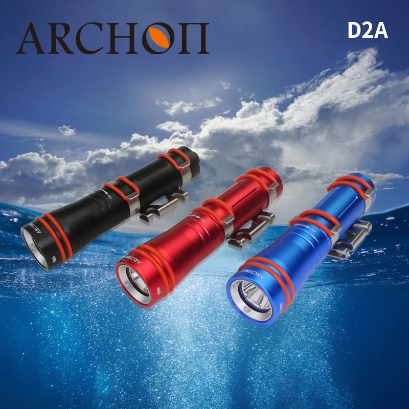 ARCHON D2A mask-mounted diving light 100m waterproof torch dive lighting 450 lm snorkeling freediving flashlight