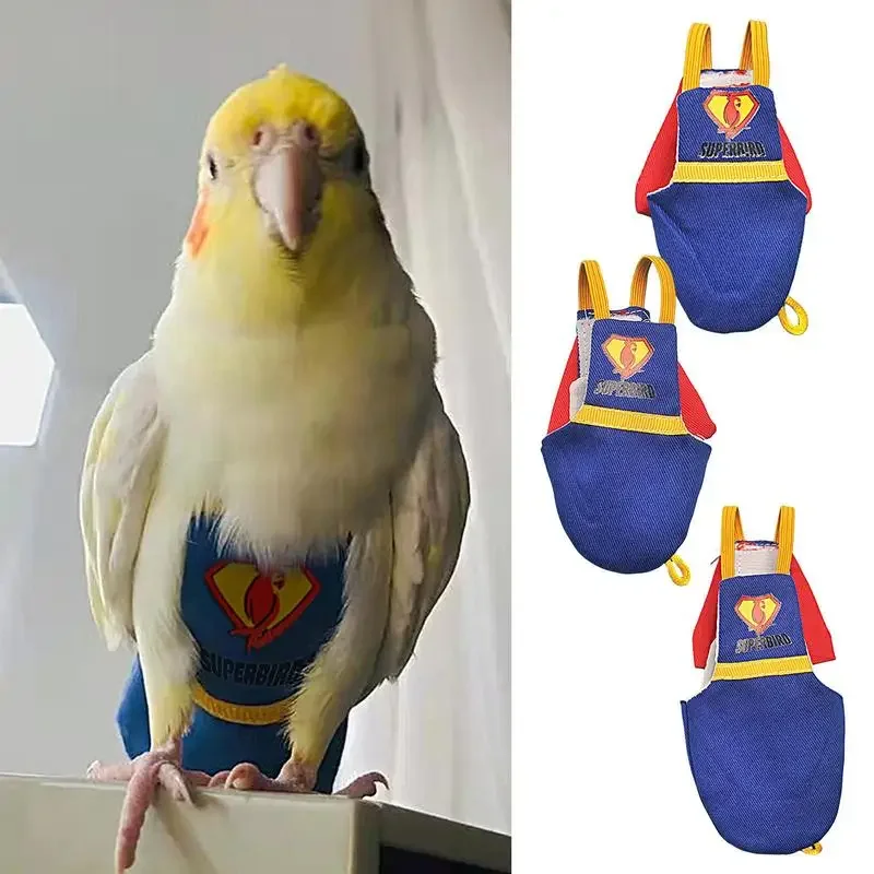 

Parrot Diaper Cute Bird Physiological Diaper Cockatiel Pigeons Small Medium Large Pet Birds Flight Suit Clothes Washable