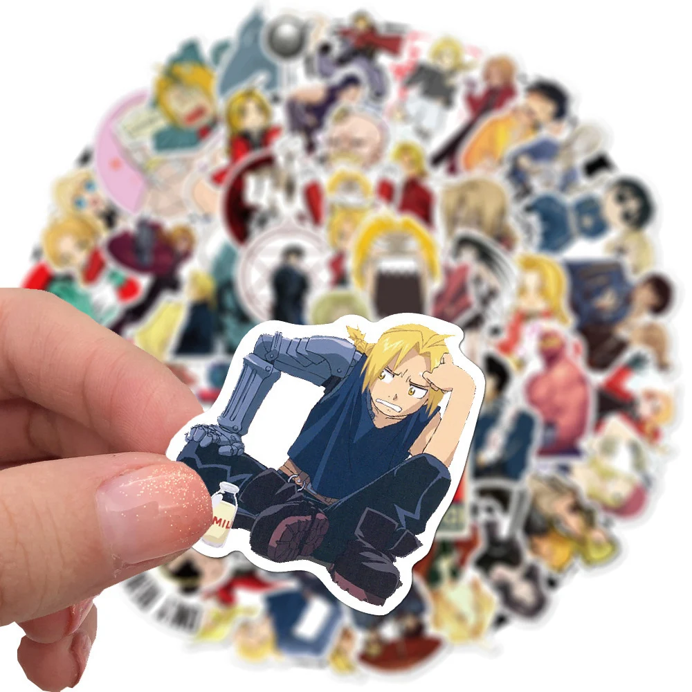 10/30/50PCS Fullmetal Alchemist Anime Graffiti Stickers DIY Motorcycle Travel Luggage Skateboard Classic Kid Toy Sticker Decal