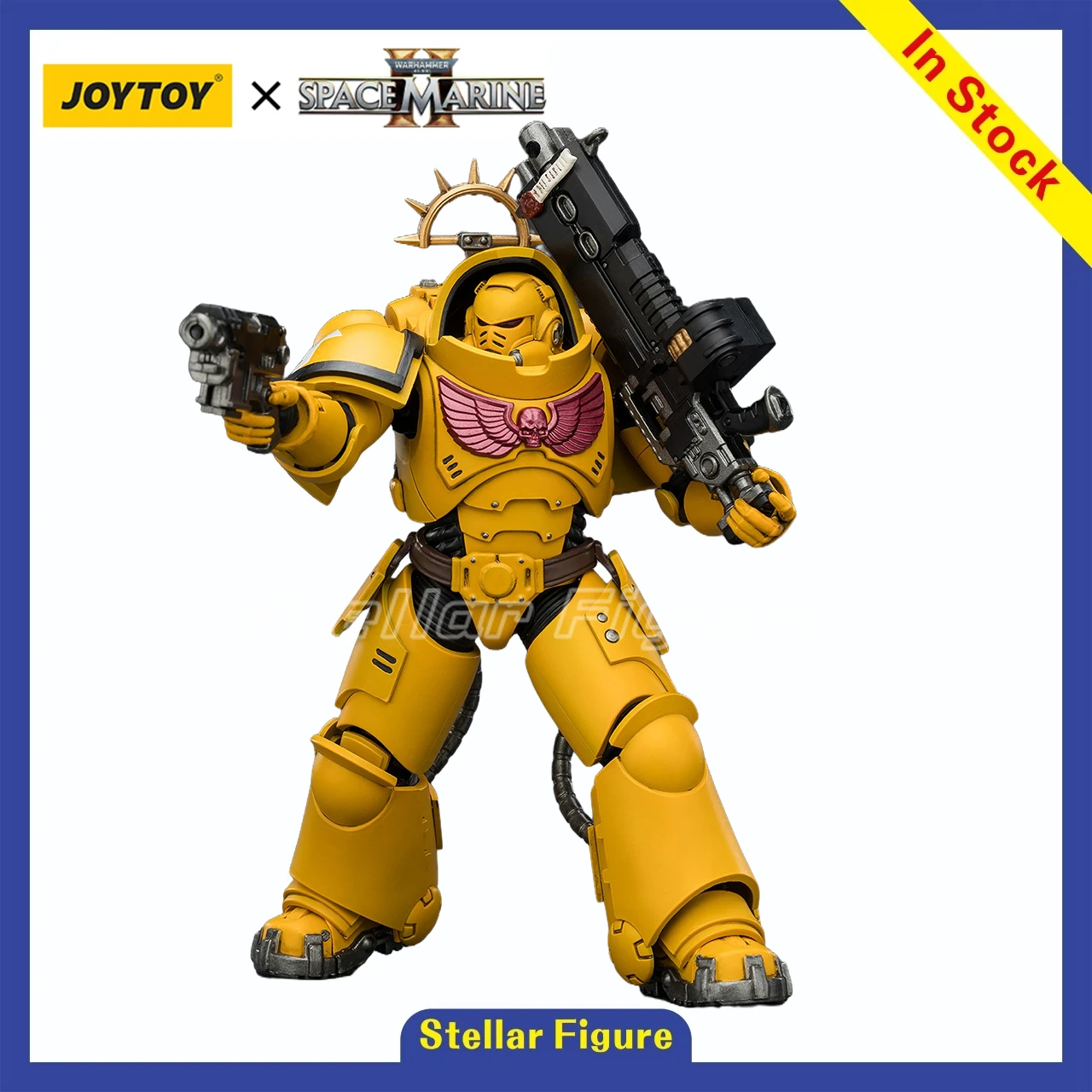 

【SF】JOYTOY Warhammer 40K 1/18 Фигурка для игр (игровая версия) Imperial Fists Heavy Intercessor с тяжелой винтовкой и болтовкой