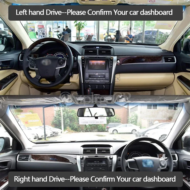High-quality leather instrument panel protection pad and light-proof pad for Toyota Camry XV50 2012~2017 car styling accessories